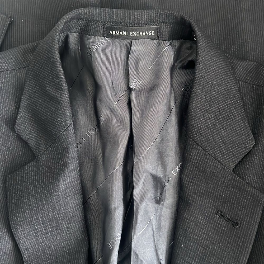 A|X Armani Exchange Wool Two-Button Blazer, Black, NWT, Size 38S - Picture 10 of 10